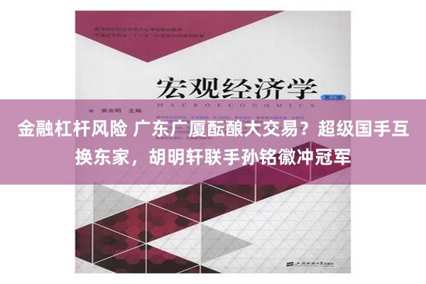 金融杠杆风险 广东广厦酝酿大交易？超级国手互换东家，胡明轩联手孙铭徽冲冠军