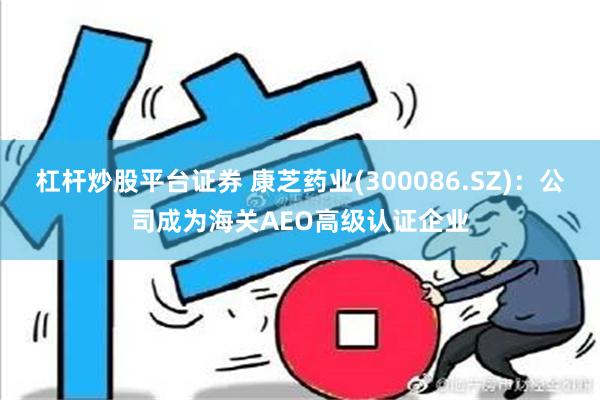 杠杆炒股平台证券 康芝药业(300086.SZ)：公司成为海关AEO高级认证企业