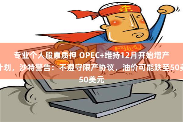 专业个人股票质押 OPEC+维持12月开始增产的计划，沙特警告：不遵守限产协议，油价可能跌至50美元