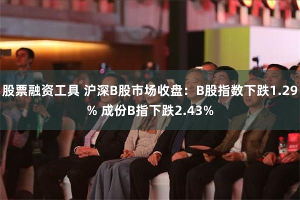 股票融资工具 沪深B股市场收盘：B股指数下跌1.29% 成份B指下跌2.43%